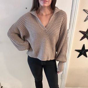 VICI collared v-neck sweater